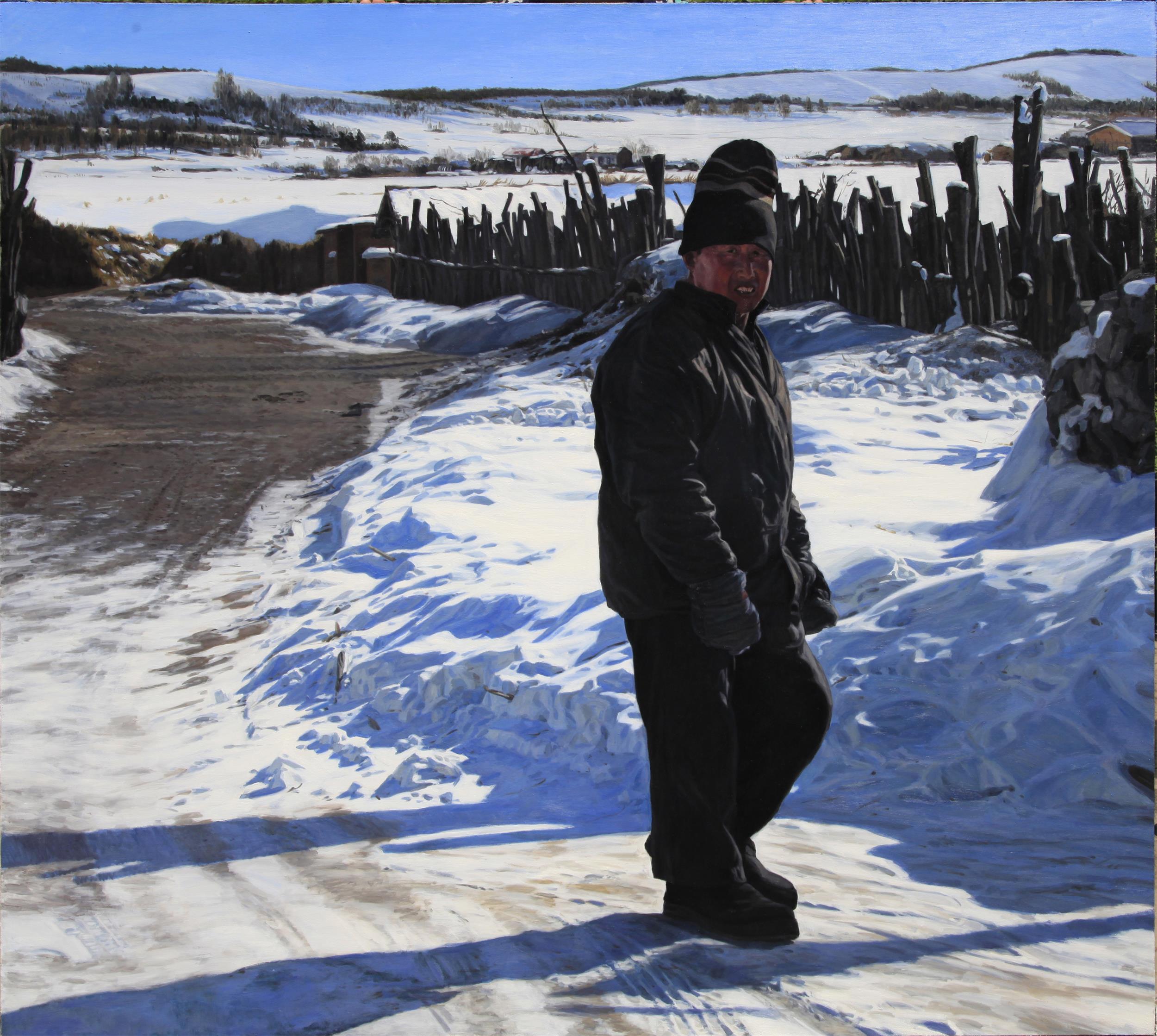 油畫《回眸》布面油畫 150x135cm 入選第一屆北京靳尚誼藝術(shù)基金會(huì)青年畫家扶植計(jì)劃暨繪畫新銳展